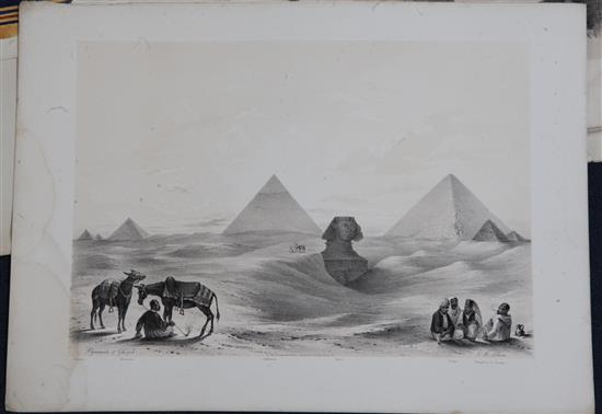 John Harrison Allan, 21 lithographs of Egypt and Nubia from A Pictorial Tour...1843 27 x 38cm. unframed.